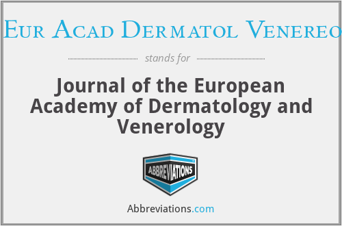 J Eur Acad Dermatol Venereol - Journal of the European Academy of Dermatology and Venerology